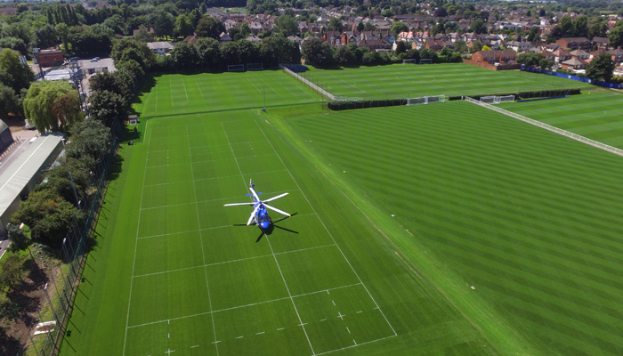 Leicester City FC Images of Leicester City Football Clubs training ground taken with the DJI Phantom drone claimed through Turf Reward