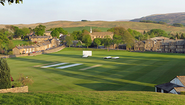 Sedbergh School The beautiful cricket pitch at Sedbergh School