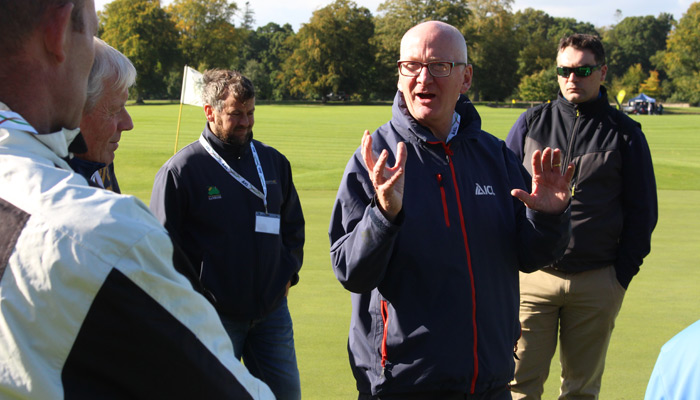 ICL Integrated turf management station Henry Bechelet, ICL Technical Sales Manager talks attendees through the latest trials.